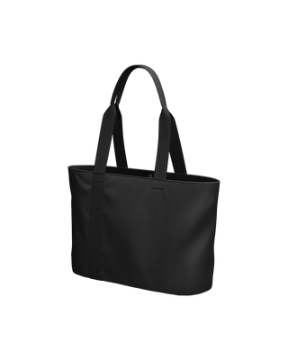 Hortense B. Hewitt 'The Adventure Begins' Black Cotton Tote Bag - 13.25x14.25 Inches