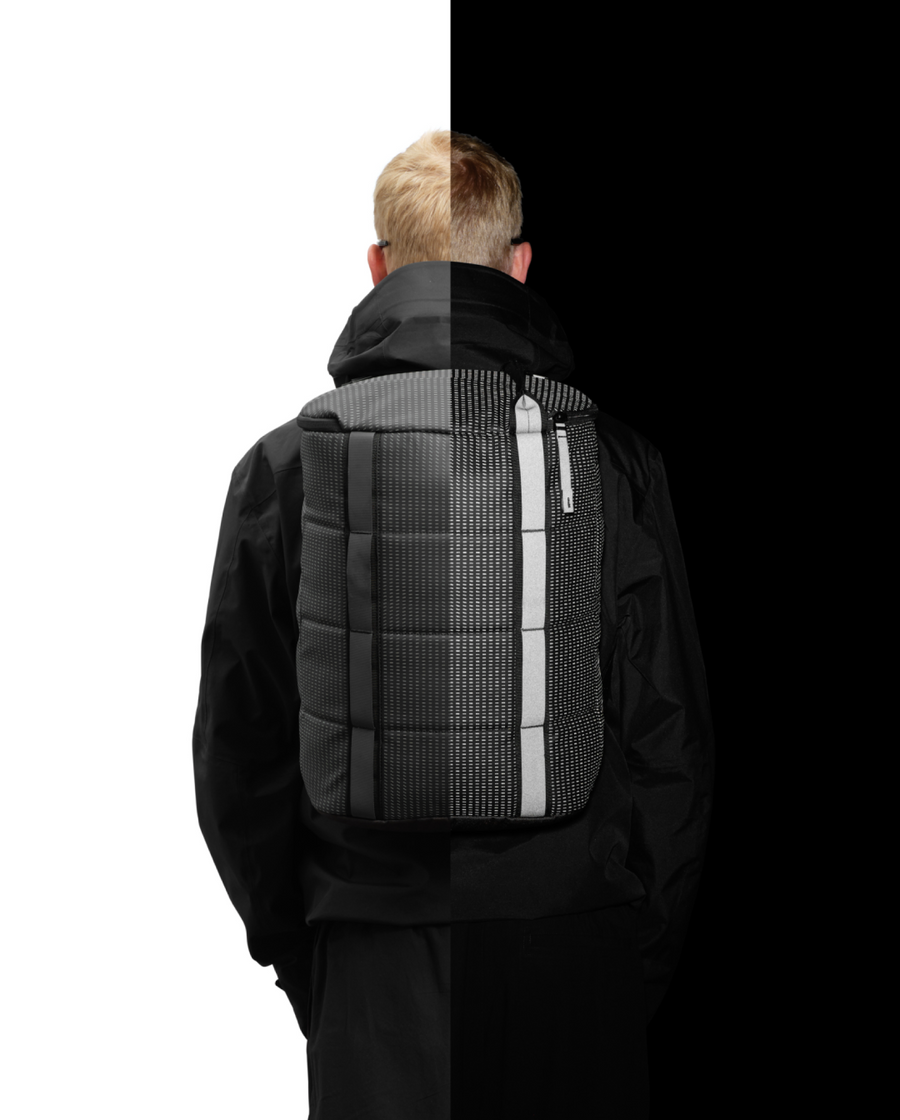 Black reflective backpack hotsell