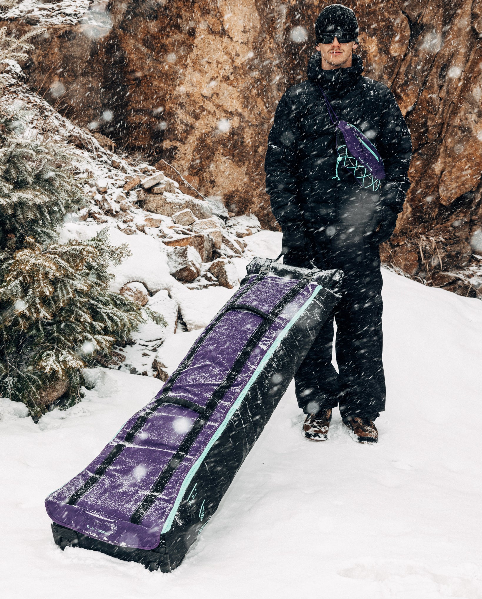 Snow Roller Pro 127L Black Purple | Db Journey Norway