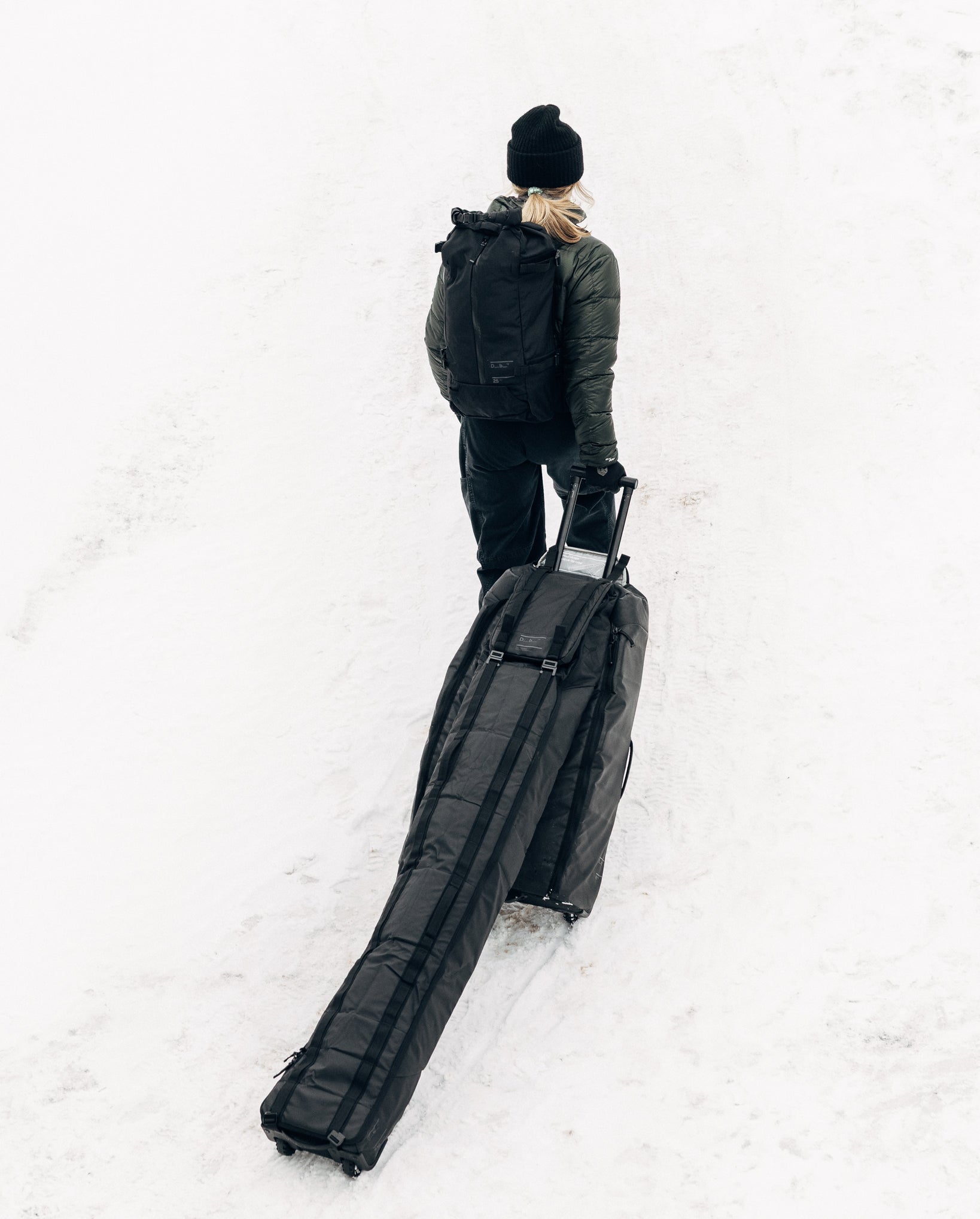 Snow Roller Black Out | Lightest Wheeled Ski Bag for Alpine and